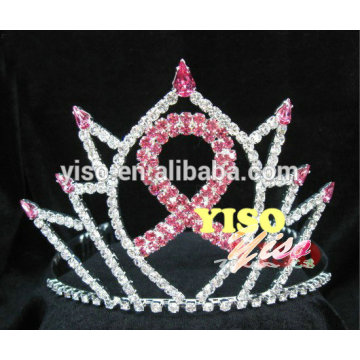 fashion hair jewelry crystal ribbon pageant tiara